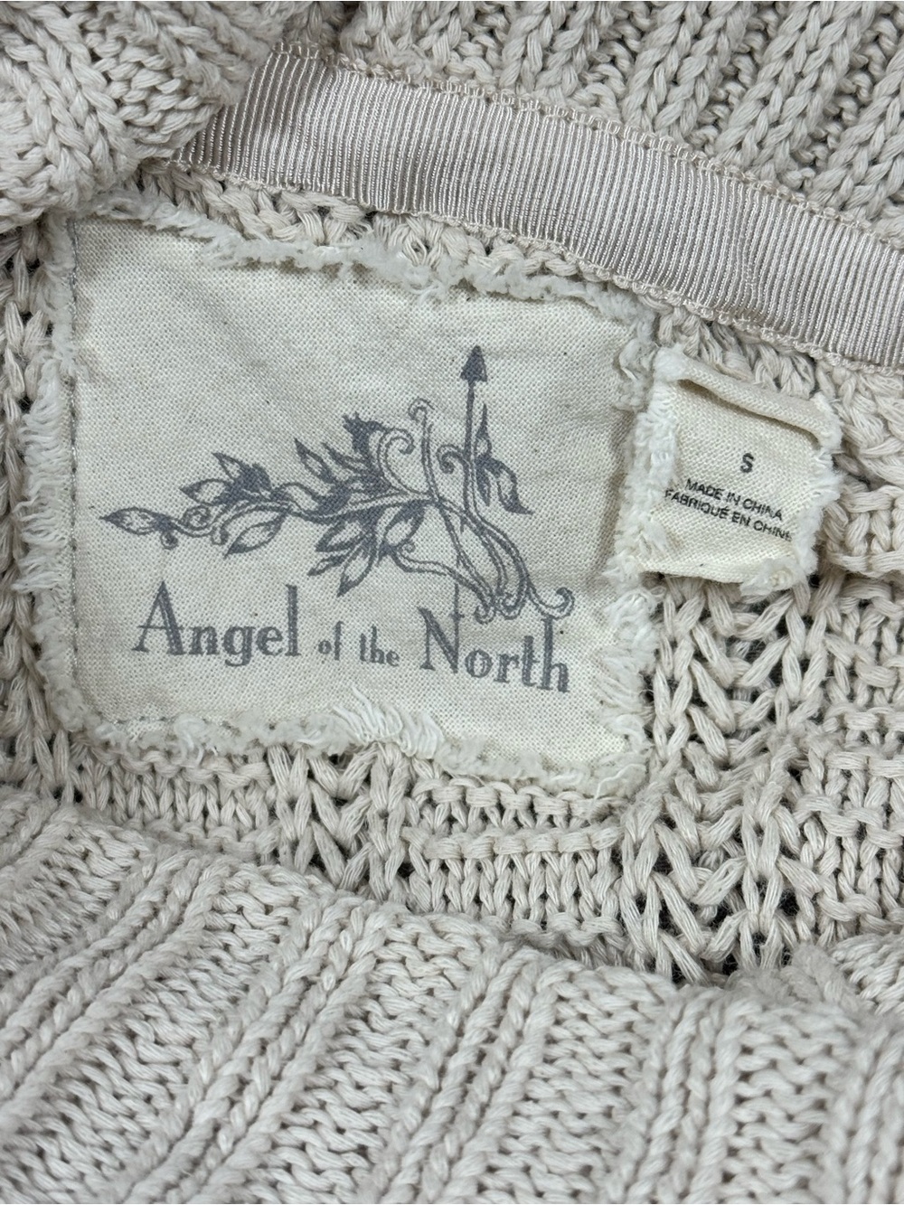Anthropologie Angel of the North Harvest Moon Cotton Poncho Sweater Size S - Picture 6 of 8